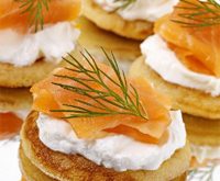 Recette blinis au saumon fumé pour un apero dinatoire