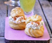 Recette petits choux à la crème de saumon pour un apero dinatoire