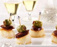 Recette mini-brochettes de saint-jacques au chorizo pour un apero dinatoire