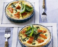 Recette Mini-Quiches au saumon et aux pousses d'épinards pour un apero dinatoire