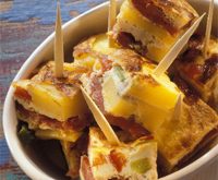 Recette mini brochettes de dés de tortilla pour un apero dinatoire